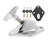 AKOOSY Support de Pied de Tom Réglable en Fer Argenté 40 Mm, Accessoire de Batterie Robuste pour Caisse Claire et Grosse Caisse, Repose-pieds Professionnel, Kit de Montage