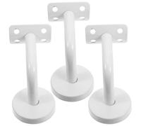 AKOOSY Support de Rampe D'escalier et Minimise les Risques de Chute Améliore la Stabilité en Acier Inoxydable Blanc, Lot de 3 Pièces, Support Mural Solide pour Main Courante