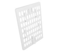 AKOOSY Support Mural à Panneaux Perforés en Plastique Blanc 5 Crochets, Étagère de Rangement Modulable pour Maison, la Cuisine, Atelier et Bureau - Organisateur Mural Multifonction