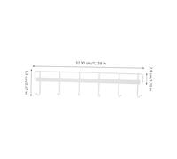 AKOOSY Support Mural sans Perçage avec Crochets Adhésifs pour Ustensiles de Cuisine et Serviettes de Salle de Bain Organiseur Multifonction pour Porte et Mur Installation Facile sans