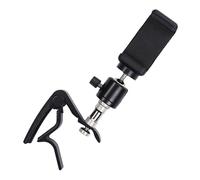 AKOOSY Support Téléphone Guitare avec Pince Capo Rapide Support Multi-instrument pour Guitare Acoustique Électrique Basse Ukulélé Clip Protecteur pour Partitions et Affichage Musical