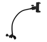 AKOOSY Support Téléphone Portable pour Micro avec Pince Ajustable Fixation Compatible Trépied Bras Flexible Noir Multi Usages pour Tournage et Diffusion