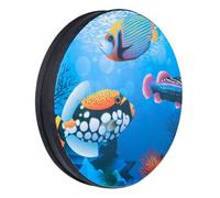 AKOOSY Tambour à Main avec Motif Cartoon Sous-marin Instrument de Percussion Ludique pour Garçon Fille Tambour de Vague Océanique Éveil Musical et Jeu Éducatif