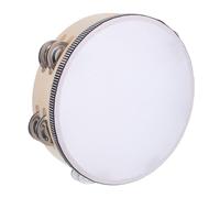 AKOOSY Tambourine Garçon Fille Bois à Double Rangée de Cymbalettes Métal Instrument Percussion Main Sécurisé Clair et Riche pour École Danse et Fêtes