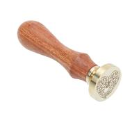 AKOOSY Tampon à Cacheter Vintage en Cuivre Poignée en Bois Sceau en Relief Cœur pour DIY Cachetage de Cire sur Enveloppes et Scrapbooking Accessoire Romantique pour Décorations et