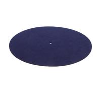 AKOOSY Tapis de Platine Vinyle en Feutre Bleu Marine 24 CM Antistatique pour Platines Vinyles Compatible Plusieurs Marques et Usage