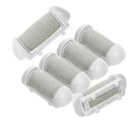 AKOOSY Têtes De Remplacement Pour Râpeuse Électrique 6 Pièces Plastique Gris Pour Soin Régulier Des Pieds Et Exfoliation Des Callosités
