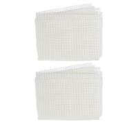 AKOOSY Toile en Maille Plastique Blanche 2pcs pour Tapis Brodés, Supporte Projets Diy, Facile à Nettoyer, pour Création de Tapis et Canvas en Salon
