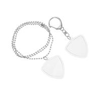 AKOOSY Transparent Guitar Pick Holder Keyring and Necklace Combo Protective Storage Box for Acoustic Electric Guitar Players