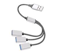 AKOOSY USB vers Ports Splitter Câble Portable Protection Surchauffe et Surtension Hub Extension Compatible pour Ordinateurs Voitures et Accessoires USB