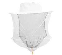AKOOSY Voile Apiculteur Blanc Respirant Chapeau Moustiquaire Portable Protection Abeilles et Moustiques pour Jardinage et Activités Extérieures