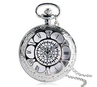Akopiuto Nouvelle Animation Chaude Kuroshitsuji Black Butler Sebastian Thème Quartz Pendentif Montre De Poche avec Collier Chaîne Cadeau Aux Garçons Argent
