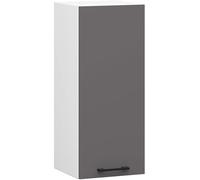AKORD | Armoire de Cuisine Suspendue - Oliwia W30 H720 | Armoire à 1 Porte de Rangement | 30 x 30 x 72 cm | Blanc & Gris Graphite
