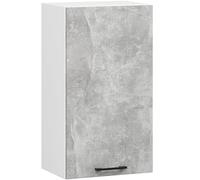 AKORD | Armoire de Cuisine Suspendue - Oliwia W40 H720 | Armoire à 1 Porte de Rangement | 40 x 30 x 72 cm | Blanc & Béton