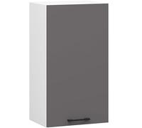 AKORD | Armoire de Cuisine Suspendue - Oliwia W40 H720 | Armoire à 1 Porte de Rangement | 40 x 30 x 72 cm | Blanc & Gris Graphite