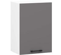 AKORD | Armoire de Cuisine Suspendue - Oliwia W40 | Meuble avec 1 Porte et 2 Étagères | Armoire de Rangement | 40 x 30 x 58 cm | Blanc & Gris Graphite