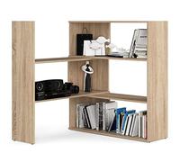 AKORD Bibliotheque Angle | Meuble d'angle Salon Rangement | Étagère d'angle | Armoire avec Etagere a Livre | Design Élégant | pour Salon Chambre à Coucher Bureau | L173 x H109 x P30 cm