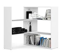 AKORD Bibliotheque Angle | Meuble d'angle Salon Rangement | Étagère d'angle | Armoire avec Etagere a Livre | Design Élégant | pour Salon Chambre à Coucher Bureau | L173 x H109 x P30 cm