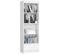 AKORD Bibliothèque de Bureau Rangement | 60 cm 1 Tiroir 4 Étagères | Meuble Support pour Documents Livres pour Une Chambre Bureau | Panneau Stratifié 16mm | avec