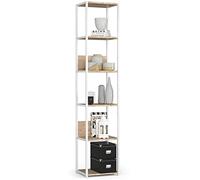 AKORD | Bibliothèque Loft 40 cm | Moderne | Elégante | Pratique | 6 étagères | pour différentes pièces | pour Les Petits espaces | Facile à Monter | Garantie 24 Mois.