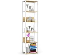 AKORD | Bibliothèque Loft 50 cm | Compacte | Spacieuse | 6 étagères | pour Le Bureau | Moderne | Robuste | Résistant aux dommages | pour Divers aménagements | Facile à Monter | Garantie 24 Mois.