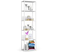 AKORD | Bibliothèque Loft 50 cm | Compacte | Spacieuse | 6 étagères | pour Le Bureau | Moderne | Robuste | Résistant aux dommages | pour Divers aménagements | Facile à Monter | Garantie 24 Mois.