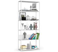 AKORD | Bibliothèque Loft 80 cm | Design Moderne | Elégant | Compact | Spacieux | 6 étagères | pour Le Bureau | Haute qualité | Structure métallique | Résistant aux dommages | Garantie 24 Mois