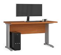 AKORD | Bureau | Table de Bureau | Bureau Informatique avec Pieds métalliques | 135 cm de Large | Bureau pour Ordinateur Portable Home Office | Moderne | Chant ABS | Plateau stratifié 32 cm | Aulne