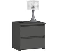 AKORD | Commode à 2 tiroirs - Armoire multi-usages - Bureau d'angle - Maison et bureau - Montage facile - 40 x 40 x 35 cm - Gris graphite