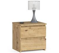 AKORD | Commode à 2 tiroirs - Armoire multi-usages - Bureau d'angle - Pour la maison - Montage facile - 40 x 40 x 35 cm - Chêne artisanal