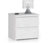 AKORD commode avec 2 Tiroirs | L40 x H40 x P35 cm | Meuble de Rangement Salon Coucher Enfant Adulte | La Tablet de Nuit | Chiffonier Petite Commode Chambre