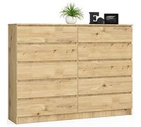 AKORD Grande Commode | Armoire à tiroirs | Commode Salon | Commode Rangement | pour Le Salon | pour la Chambre | Durable | Guidage à roulettes | Meubles de Salon | Chêne Artisanal