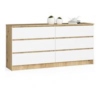 AKORD Grande Commode | Armoire à tiroirs | Commode Salon | Commode Rangement | pour Le Salon | pour la Chambre | Durable | Guidage à roulettes | Meubles de Salon | Chêne Artisan