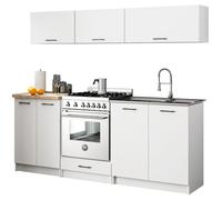 AKORD | Kit de Meubles de Cuisine 2m G1 | Cuisine complète | Kitchen Cabinet Set | Armoires de Cuisine | Armoires au Sol | Armoires suspendues | Tiroirs | Meuble sous évier | Blanc
