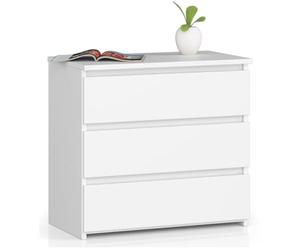 AKORD Megaastore Commode Ensemble tiroirs Buffet Armoire Polyvalente (Blanc)