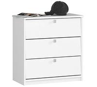 AKORD Meuble à Chaussures Mini avec 3 étagères à Chaussures et 3 Portes Pliantes | Range | Commode | Meuble Chaussure Entree | Gain de Place | L60 x H62 x P31 cm, Poids 21 kg