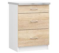 AKORD Meuble de Cuisine | Fonctionnelle | Durable | Design Moderne | pour Grandes et Petites Cuisines | Facile d'entretien | Küchenschrank mit Arbeitsplatte 82x60 cm
