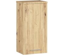 AKORD Meuble Haut WC Suspendu | Fin L30 | 1 Porte | Etagere Murale | Commode Salle de Bain | Armoire | Rangement | L30 x H60 x P22,5 cm | Poids 15 kg | Chêne Artisanal