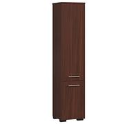 AKORD Meubles de Salle de Bain Haut | 2 Portes (Haut et Bas) | L30 x H140 x P30 cm Poids 25 kg | Meuble Colonne Salle de Bains Rangements | sur Pied ou Mural Commode