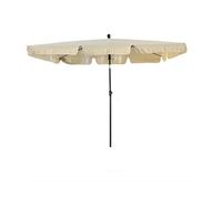 AKORD Parasol de Jardin Exterieur Rectangulaire FLOKS | 125x200x235 cm Parasol Inclinable avec protection UV | Imperméable Coupe-Vent Pare-Soleil | Balcon Jardin Patio | Beige