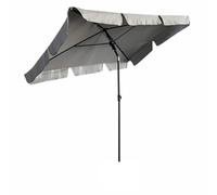 AKORD Parasol de Jardin Exterieur Rectangulaire FLOKS | 125x200x235 cm Parasol Inclinable avec protection UV | Imperméable Coupe-Vent Pare-Soleil | Balcon Jardin Patio | Gris Clair