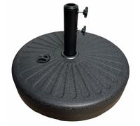 AKORD Pied de Parasol Rond UB51 | Pied de parapluie pour parasol 23 kg Remplissable avec de L'eau ou du Sable | Matériau HDPE | Noir