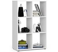 AKORD | Quad bibliothèque | Bibliotheque Bureau | Etagere | Bibliothèques pour Salon | pour Le Bureau et la Maison | | Montage Facile | Étagère Livre | Blanche