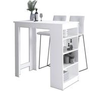 AKORD Table de bar pour le tabouret blanche 115 cm couleur blanc mat - 115x50x103 cm