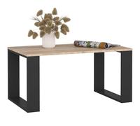 AKORD Table de Salon NOX | 92 x 45 x 53 cm | Table Basse Design Moderne | Tables Basses de Salon | Tableau Meuble de Rangement | Panneau Stratifié 16mm | Noir & Chêne Sonoma