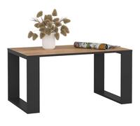 AKORD Table de Salon NOX | 92 x 45 x 53 cm | Table Basse Design Moderne | Tables Basses de Salon | Tableau Meuble de Rangement | Panneau Stratifié 16mm | Noir & Chêne Artisan