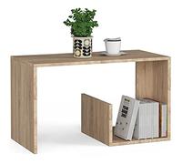 AKORD Table de Salon Paul | L80 x H45 x P40 cm | Table Basse Design Moderne | Tables Basses de Salon Base Bar Minimaliste | Tableau Meuble de Rangement Chambre | Panneau Stratifié 16mm