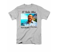AKOXBFH T Shirt Luciano Pavarotti Tenor O Sole Mio Adult Fan Art! GreyXL