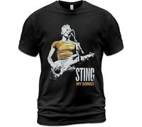 AKOXBFH Unisex Cotton T Shirt The Police Sting My Songs World Tour Concert Andy Summers BlackXL