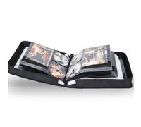 AKOZLIN Boîte de DVD CD avec feuilles de titre extra larges, porte-reliure portable, portefeuille, album, étui DVD, étui de protection pour film, 200 lecteurs de disque, 100 pochettes pour livret